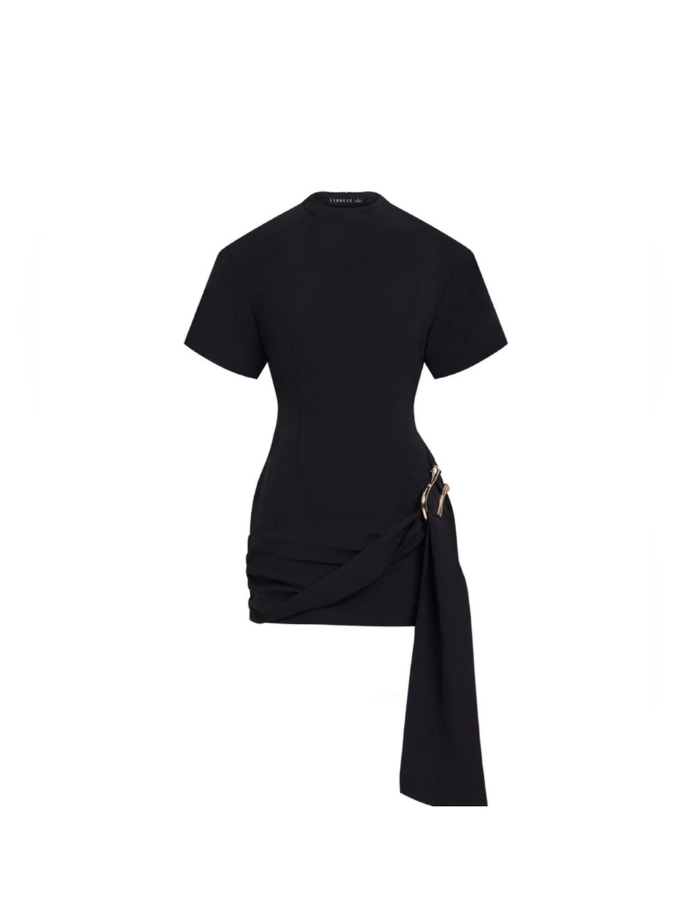 Lioness Martini Draped Belt Minidress Onyx. Size Medium - Picture 2 of 6